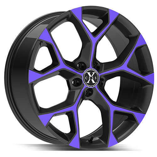 Xcess X05 Gloss Black W/ Candy Purple Machined