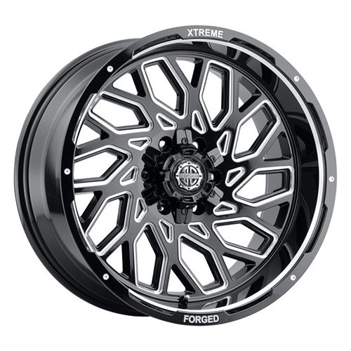 Xtreme Offroad Forged XF-10 Midnight Black W/ Milled Accents & Lip