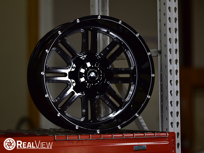 A106 20x12 44 Black Milled Wheels Rims 