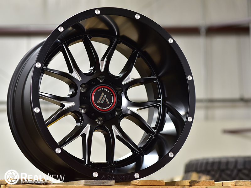 Asanti Offroad Ab807 20x12 44 Satin Blacked Milled Wheels Rims 