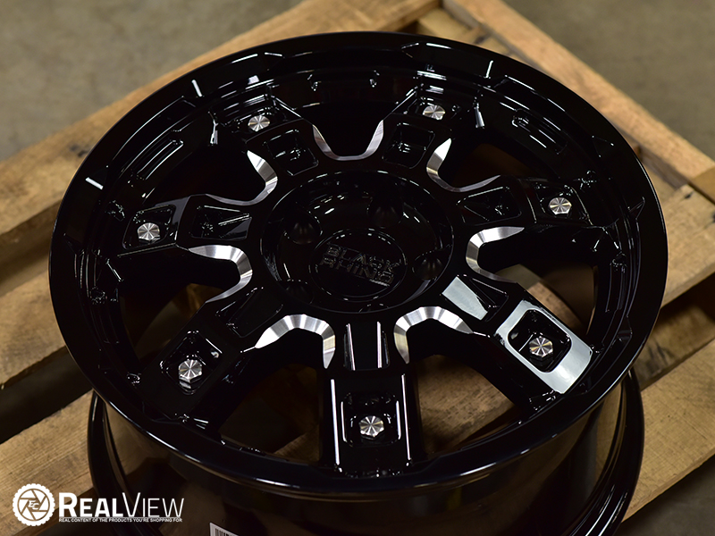 Black Rhino Locker 17x8 30 Gloss Black Milled Wheels Rims 