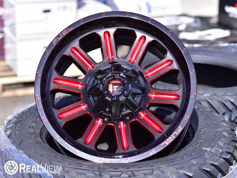 Fuel D621 Hardline 20x9 1 Glossy Black Red Milled 