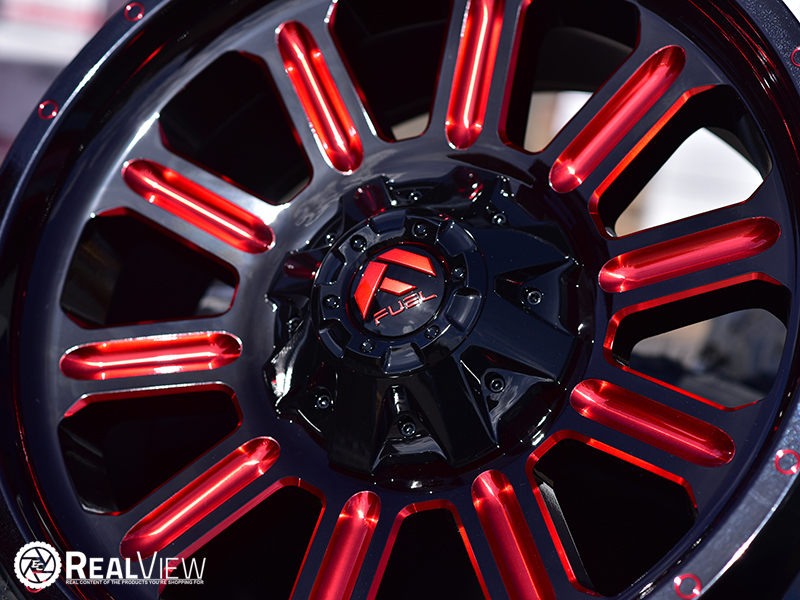 Fuel D621 Hardline 20x9 1 Glossy Black Red Milled 