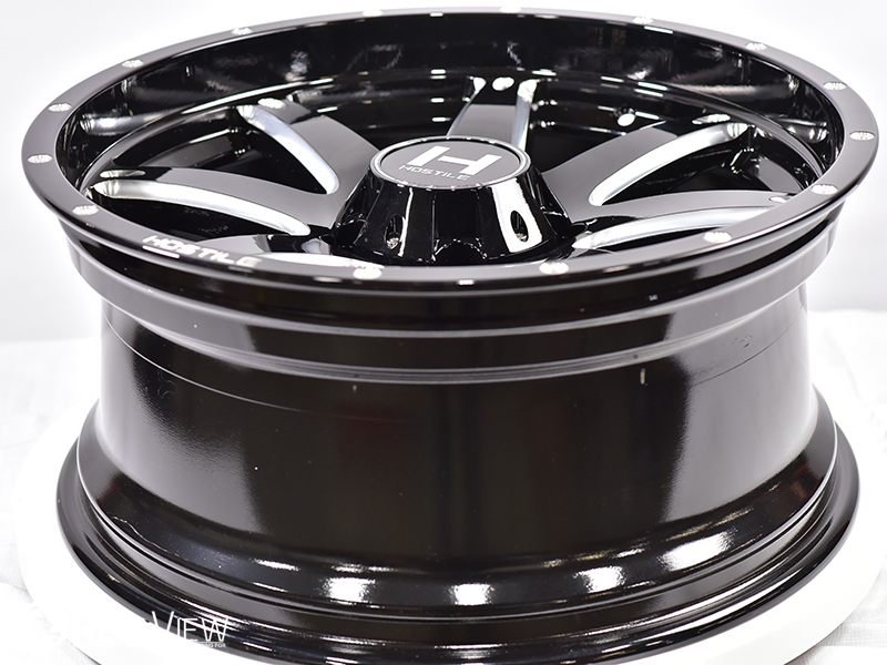 H109 20x9 0 Gloss Black Milled Wheels Rim 