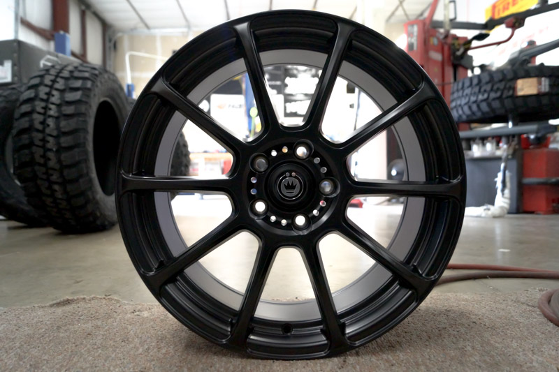 Konig Runlite 41b 18x8 5 Lug Matte Black Wheels Rims .JPG