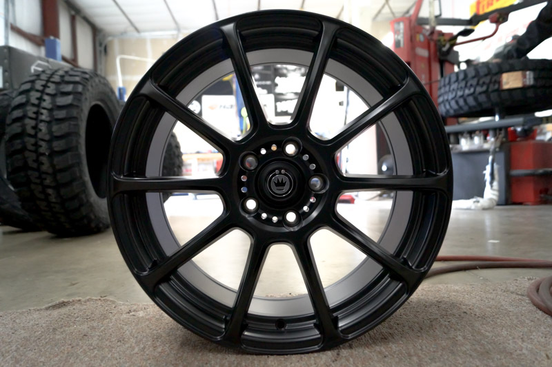 Konig Runlite 41b 18x8 5 Lug Matte Black Wheels Rims .JPG