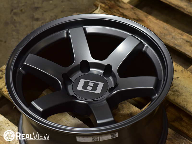 Level8 Mk6 17x8 12 Matte Gunmetal Wheels Rims 