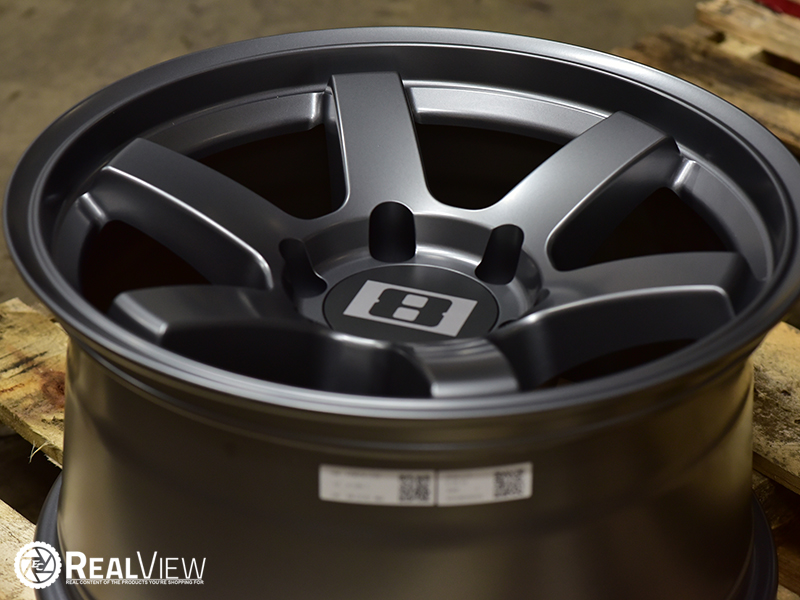 Level8 Mk6 17x8 12 Matte Gunmetal Wheels Rims 