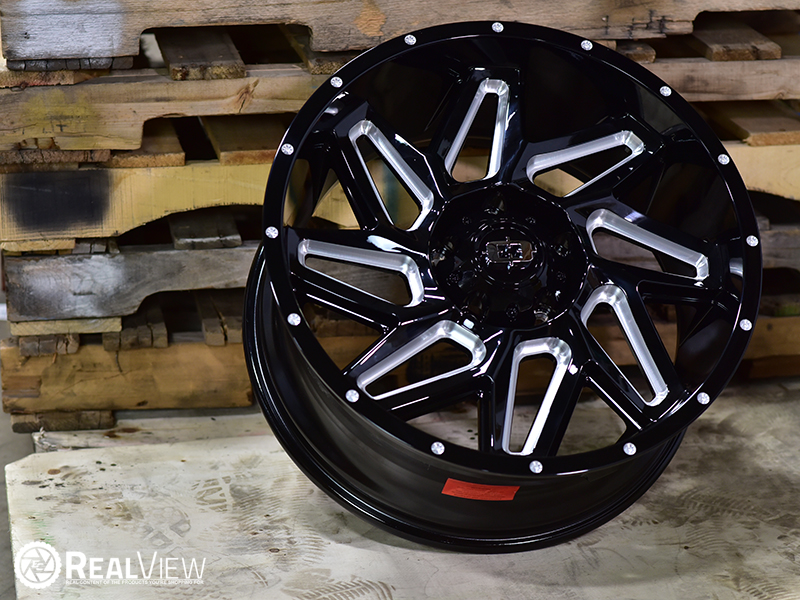 Vision 361 Spyder 20x9 12 Gloss Black Milled Spoked Wheels Rims 