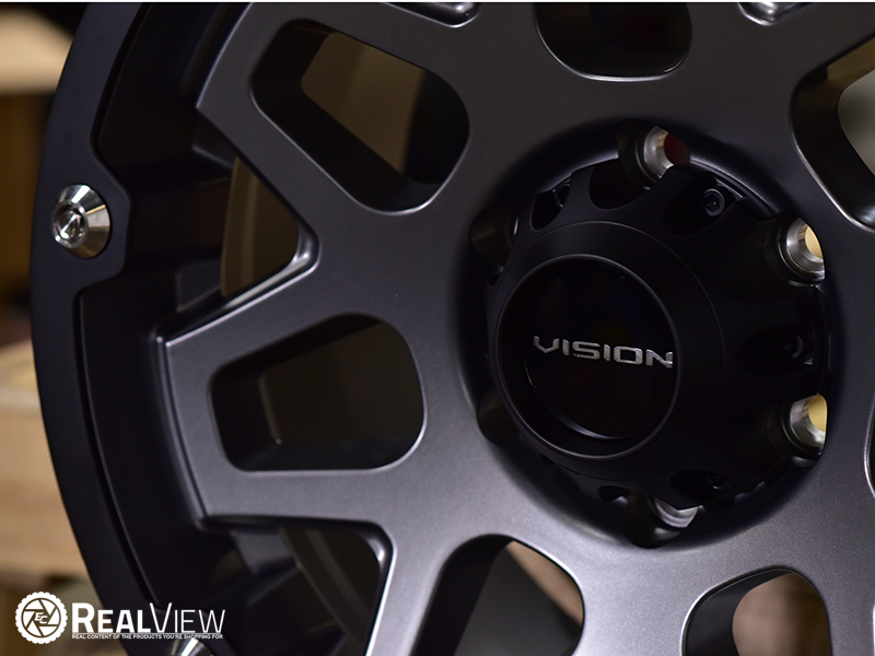 Vision 416 Se7en 17x9 Satin Grey Satin Black Wheels Rims 