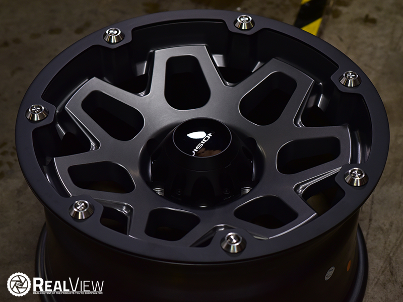 Vision 416 Se7en 17x9 Satin Grey Satin Black Wheels Rims 