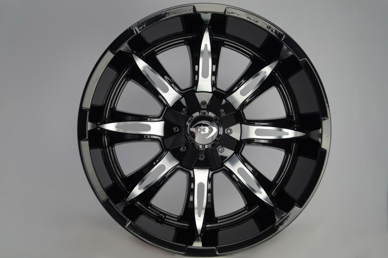 Vision Manic 423gbmf 20x10 6 Lug Gloss Black Machined Wheels Rims .JPG