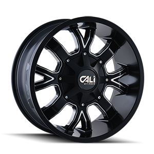 Cali Offroad Dirty 9104 Satin Black W/ Milled Spokes