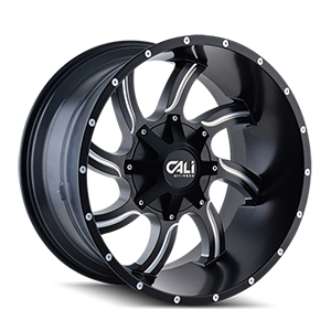 Cali Offroad Twisted 9102 Satin Black W/ Milled Spokes