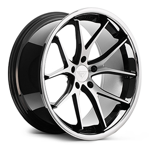 Ferrada FR2 Machine Black With Chrome Lip 