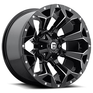 Fuel Assault D576 Gloss Black W/ Milled Spokes