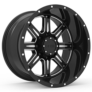 Gear Offroad Big Block 726 Gloss Black W/ Milled Accents Deep