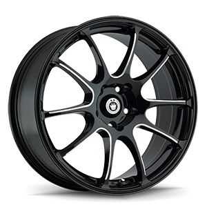 Konig Illusion 24 Gloss Black W/ Machined Spokes