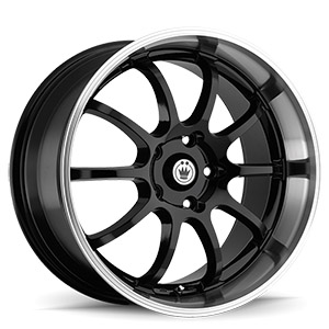 Konig Lightning 26 Gloss Black W/ Machined Lip