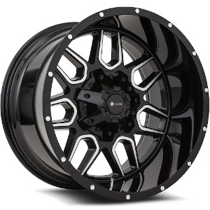 MRR V819 Gloss Black W Machined Spokes
