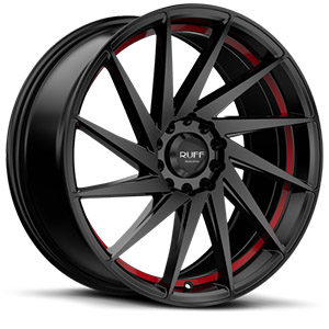 Ruff R363 Satin Black W/ Red Undercut