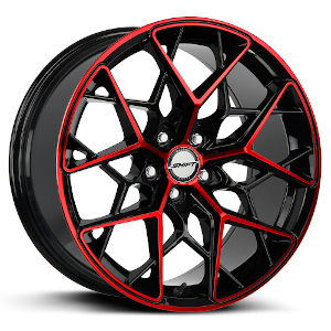 Shift Piston H35 Gloss Black Candy Red Machined