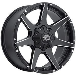 Dropstars DS647 Satin Black W/ Milled Spokes