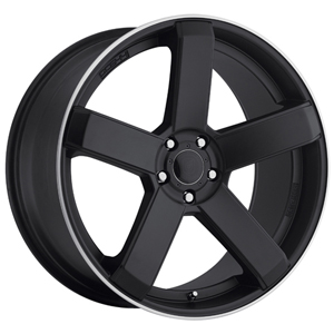 Dropstars DS644 Satin Black W/ Machined Lip 5 Spoke