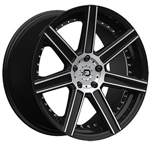 Dropstars DS650 Gloss Black W/ Milled Spokes
