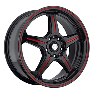 Focal F-01 172 Gloss Black W/ Red Stripes