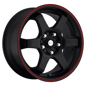 Focal X 421 Matte Black W/ Red Stripe