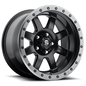 Fuel Trophy D551 Matte Black W/ Anthracite Ring