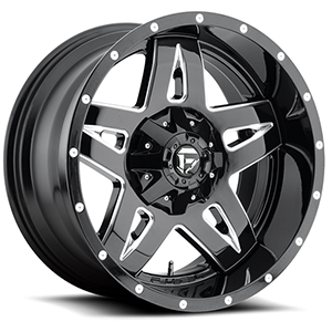 Fuel Full Blown D554 Gloss Black W/ Milled Spokes