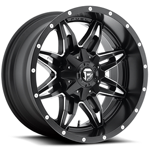 Fuel Lethal D567 Satin Black W/ Milled Spokes Deep