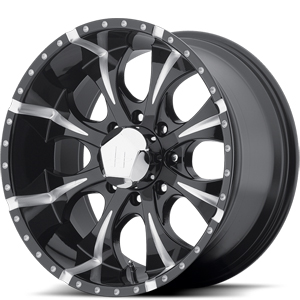 Helo Maxx HE791 8 Lug Gloss Black W/ Milled Spokes