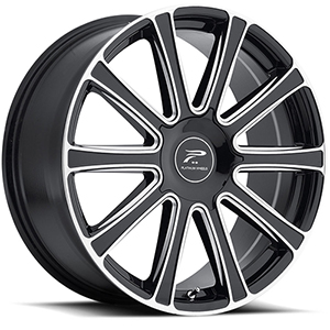 Platinum Divine 410 Gloss Black W/ Milled Spokes