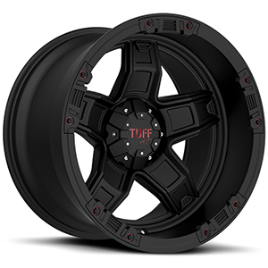 TUFF A.T. T10 Wide Matte Black W/ Red Accents