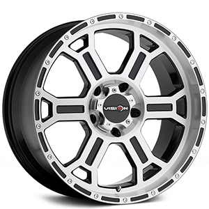 Vision Off-Road Raptor 372 Black W/ Machined Face
