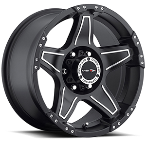 Vision Off-Road Wizard 395 Black Machined Face Conca