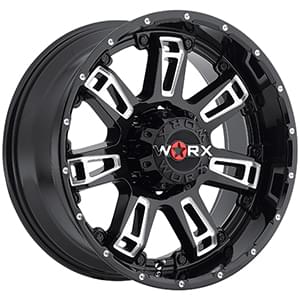 Worx Beast II 808 8 Lug Gloss Black Milled
