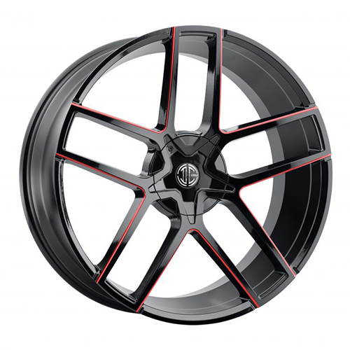 2Crave Fiero No.64 Gloss Black W/ Red Milled Accents - Part Number N64-2410O15PBRX-I 2Crave Fiero No.64 Gloss Black W/ Red Milled Accents Photo