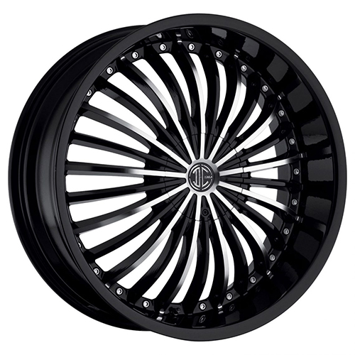2Crave Signature Series No.19 Gloss Black W/ Diamond Cut Face & Chrome Lip - Part Number N19-2295LT15PK 2Crave Signature Series No.19 Gloss Black W/ Diamond Cut Face & Chrome Lip Photo