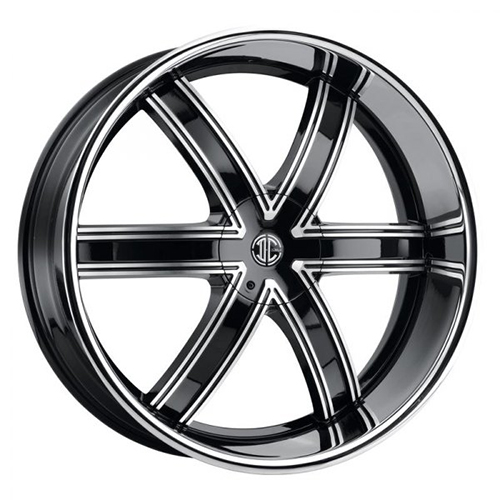 2Crave Signature Series No.44 Gloss Black W/ Machined Face & Chrome Lip - Part Number N44-2095M15PK 2Crave Signature Series No.44 Gloss Black W/ Machined Face & Chrome Lip Photo