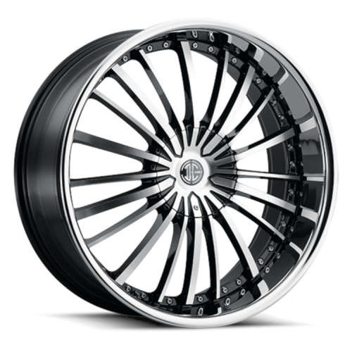 2Crave No.48 Gloss Black w/ Diamond Cut Face And Chrome Lip