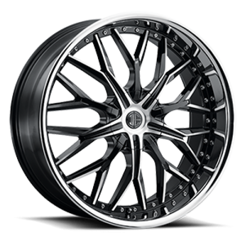 2Crave No.49 Gloss Black w/ Diamond Cut Face And Chrome Lip