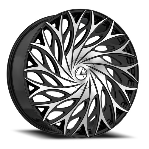 Azara AZA-525 Gloss Black Machined - Part Number AZA-52522954115BM Azara AZA-525 Gloss Black Machined Photo