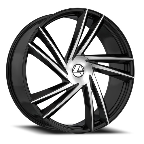 Azara AZA-529 Gloss Black Machined - Part Number AZA-5291882335BM Azara AZA-529 Gloss Black Machined Photo