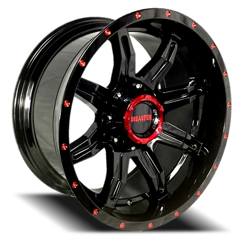 Disaster Off Road D02 Gloss Black W/ Candy Red Milled Accents Photo