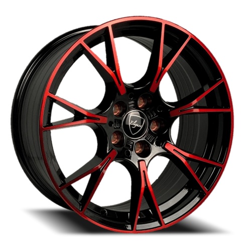 Elegance E006 Gloss Black W/ Candy Red Face - Part Number E006-18511435GBMLR Elegance E006 Gloss Black W/ Candy Red Face Photo