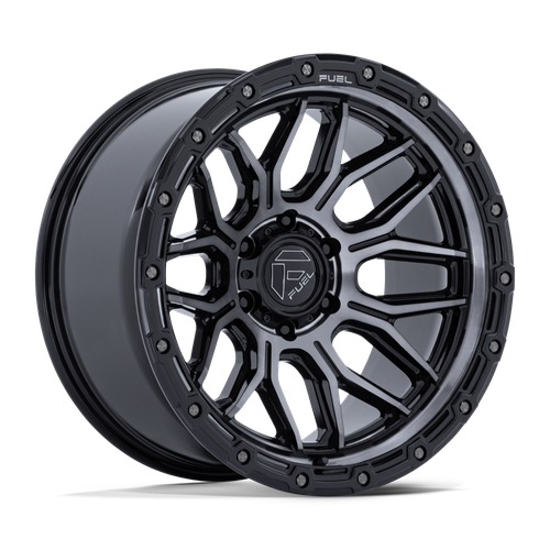 Fuel Surge FC881 Gloss Black Machined With Gray Tint - Part Number FC881BT18906320 Fuel Surge FC881 Gloss Black Machined With Gray Tint Photo